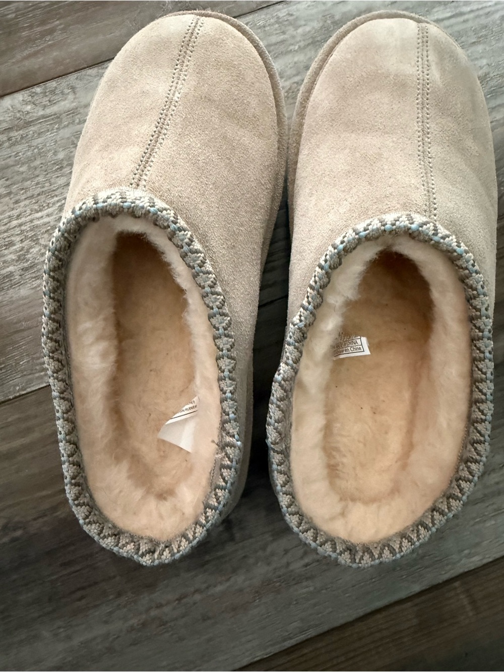 Cozy Taupe Suede Slip-On Slippers - Picture 6 of 7
